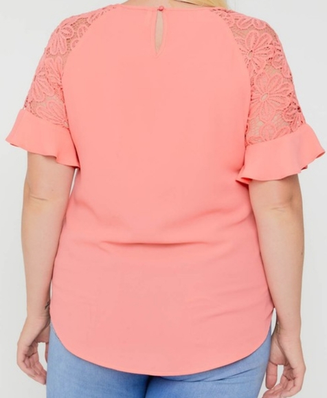 ❤ Sz 1X ruffle sleeve top - Picture 4 of 9